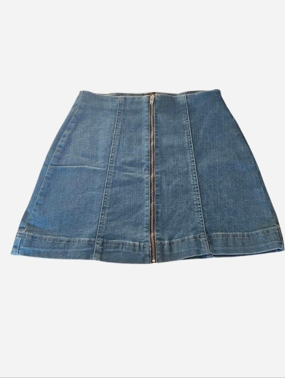Urban Outfitters BDG Medium Blue Denim Mini Skirt with Front Zip